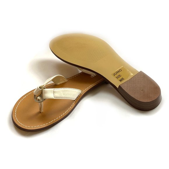 Women's JUNO White Glamour Sandals by Groove 6/7/9 - Picture 2 of 5